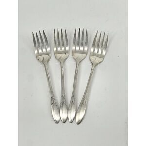 Oneida Community Lady Hamilton 1932 Salad Forks 6 1/4” Silver-plated Set Of 4